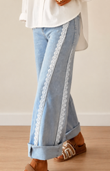 Lace Trim Jeans
