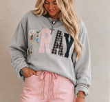 Gray Floral Pray Sweatshirt
