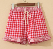 Red Gingham Ruffle Lace Shorties