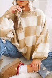 Checkered Sweater *multiple colors*