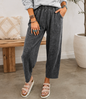 Mineral Wash Elastic Pants