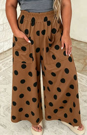Polka Dot Elastic Casual Pants Full Run RTS