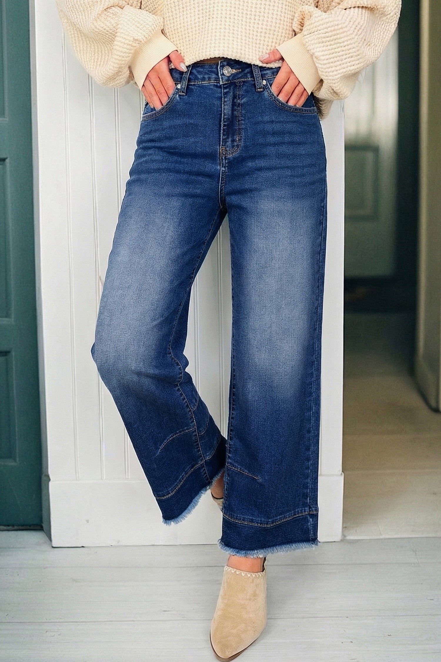 Seam Detail Barrel Jeans