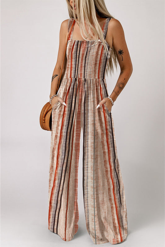 Sleeveless Smocked Jumpsuit
