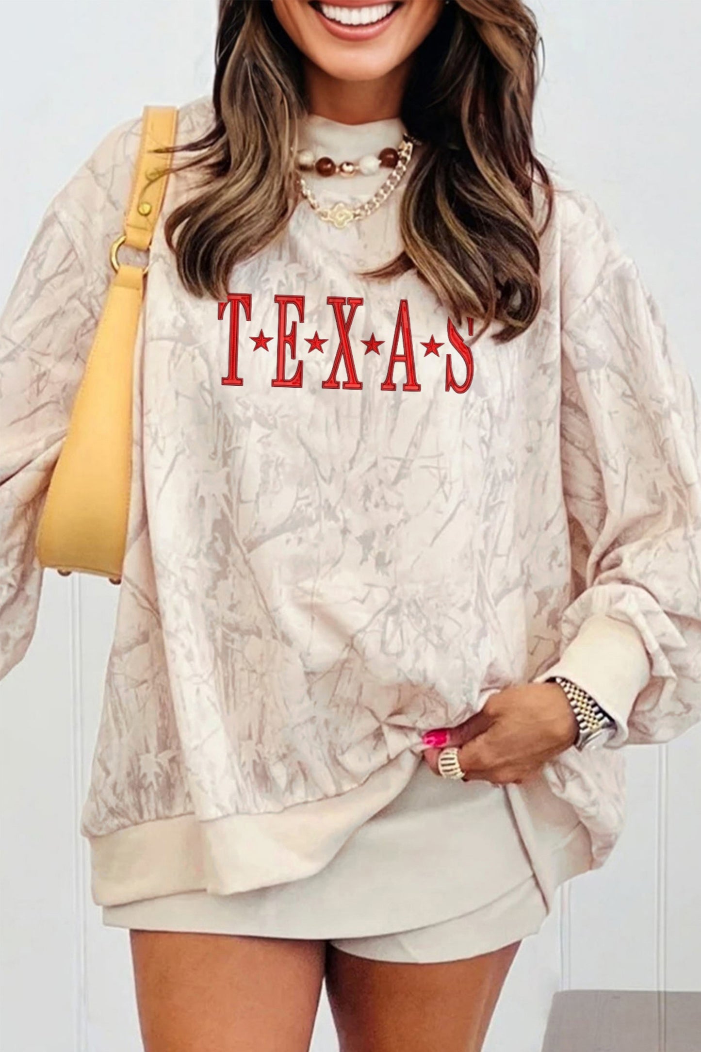 TEXAS Embroidered Camo Sweatshirt New RTS