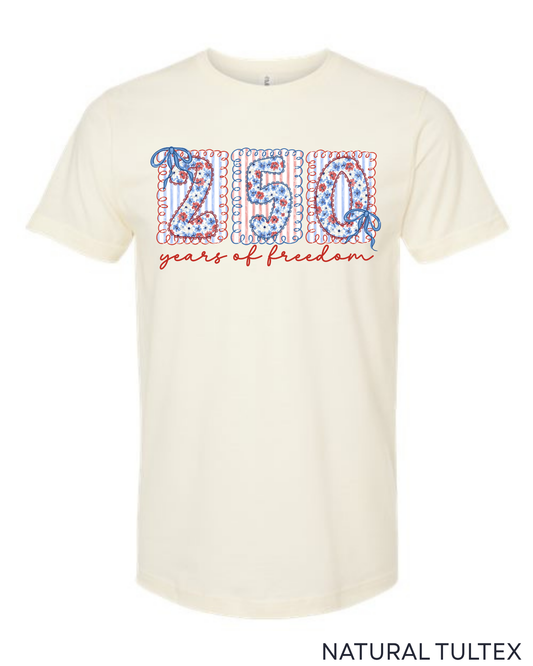 Tultex 3 Panel 250 Years Tee.