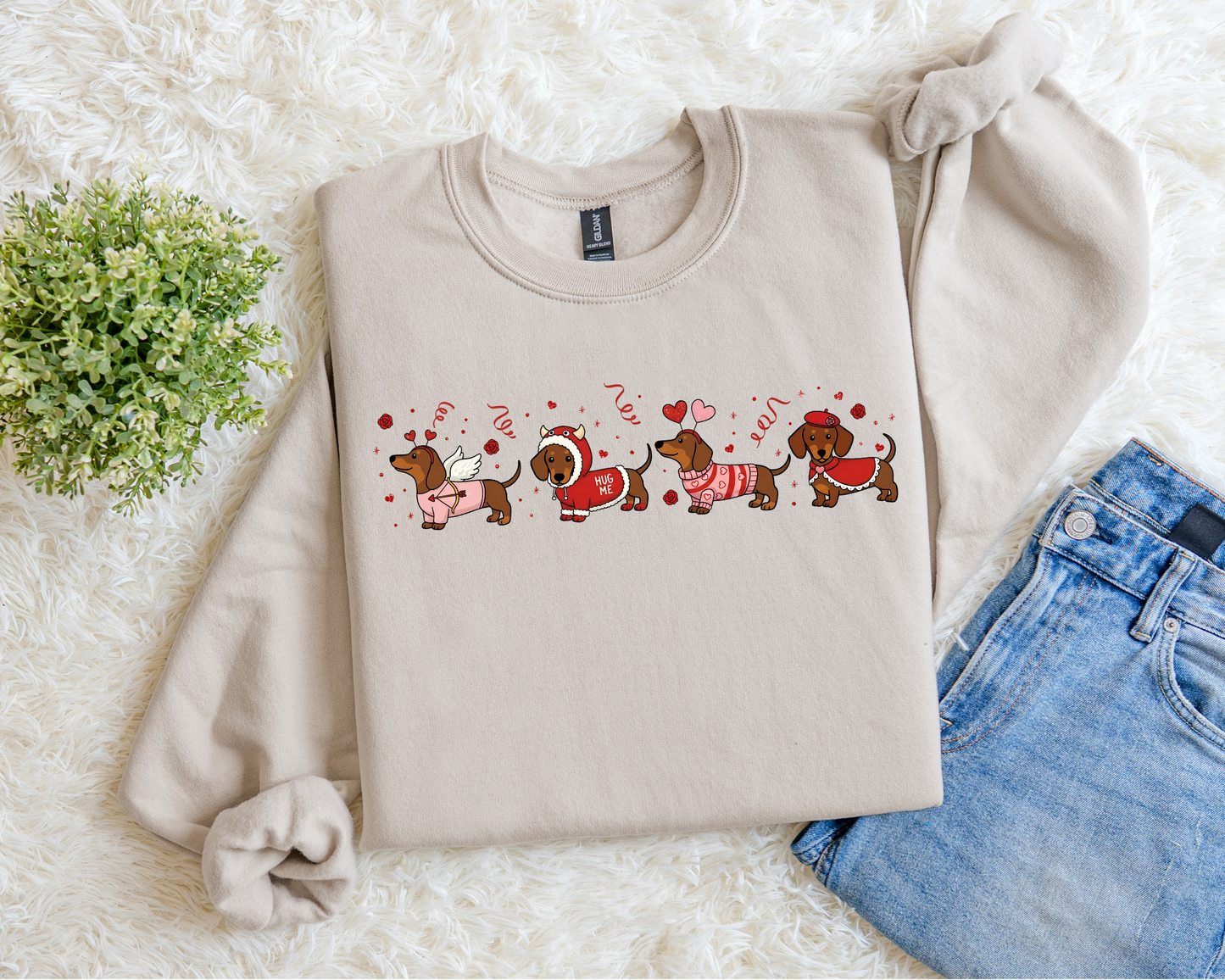 Valentine Pups Sweatshirt.