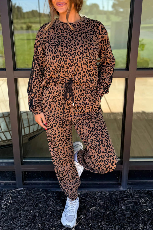 Varsity Stripe Leopard Set New RTS