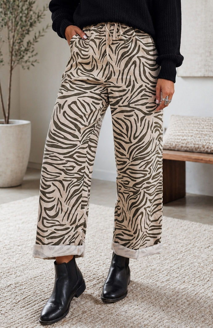 Western Zebra Print Pants