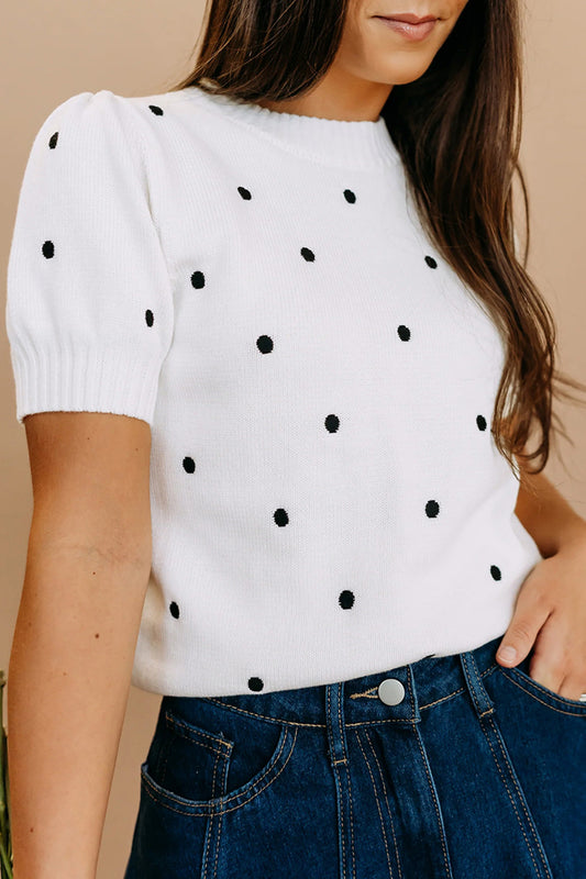 Polka Dot Bubble Sweater New RTS
