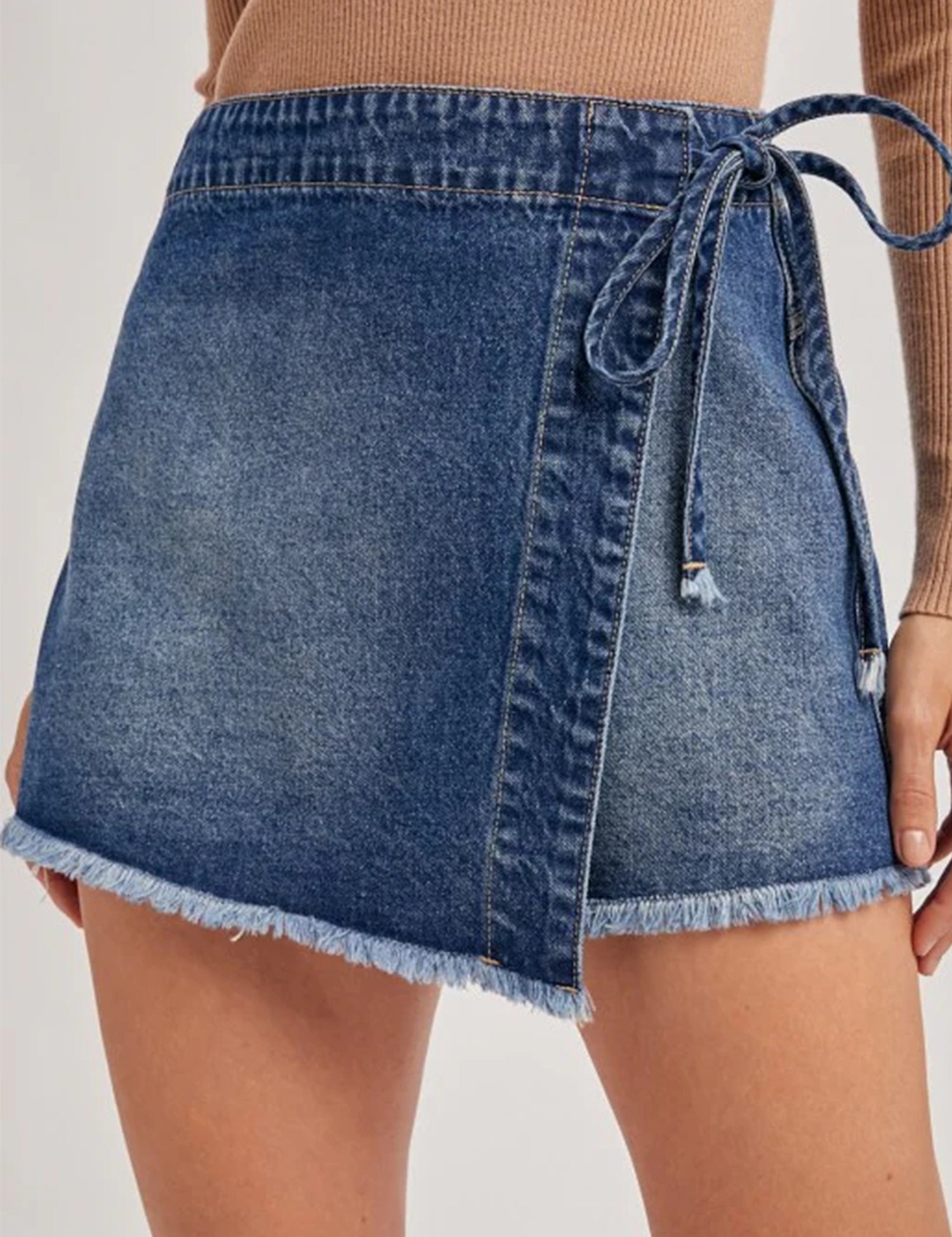 WrappedTiedWaistDenimSkort.jpg