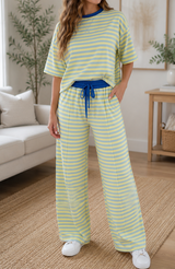 Yellow Stripe Elastic Set