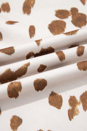 Brown Leopard Round Neck Pullover