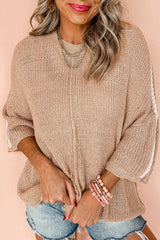 Beige Contrast Crew Neck FB