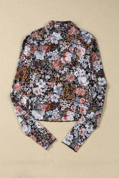 Floral Mesh Top