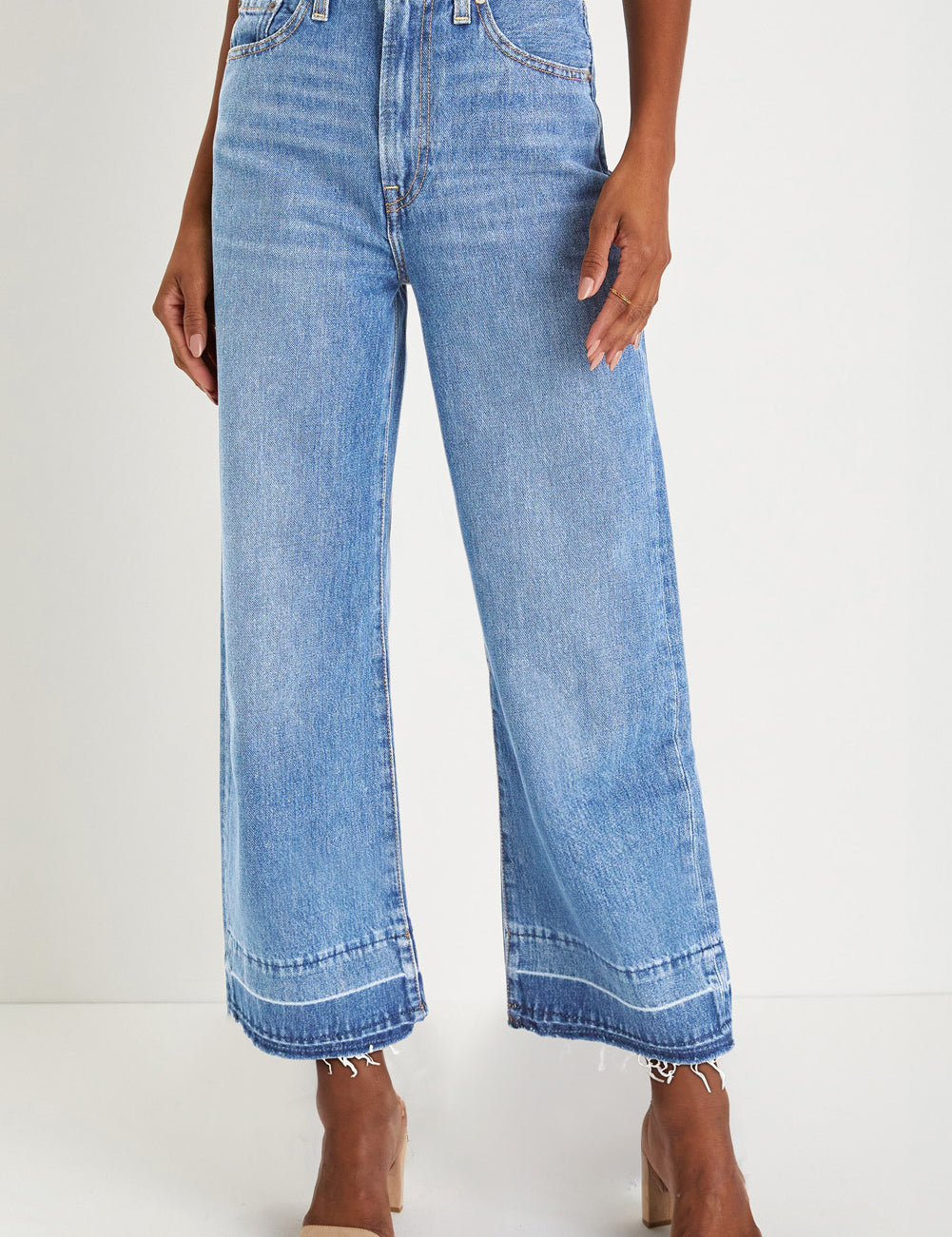 Raw Hem High Waist Jeans *multiple washes* RTS