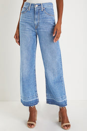 Raw Hem High Waist Jeans *multiple washes* RTS