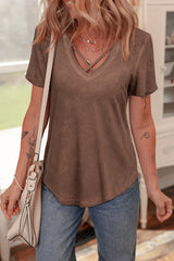 Mineral Wash Criss Cross Top