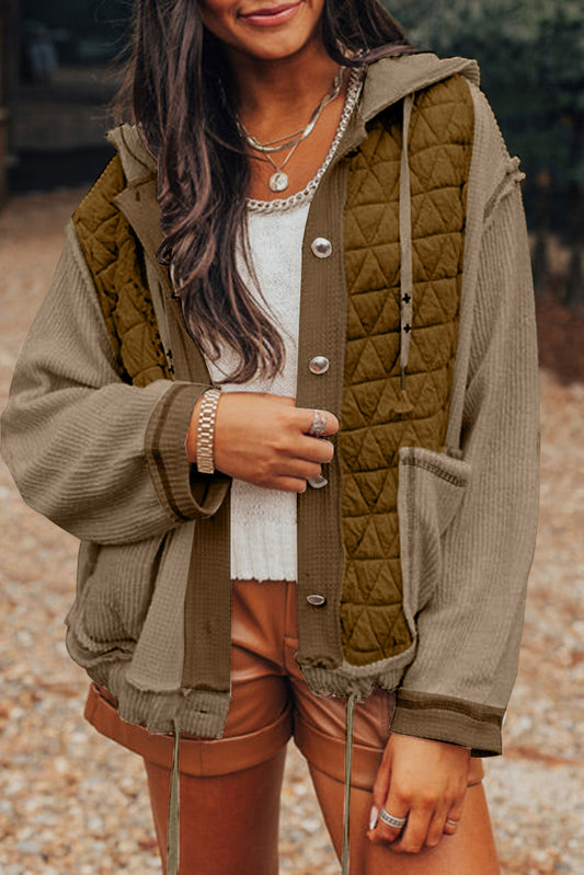 Green Quilted Patchwork Jacket FB