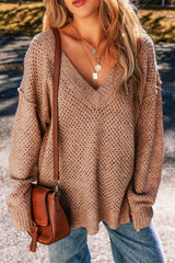 Loose Eyelet Sweater