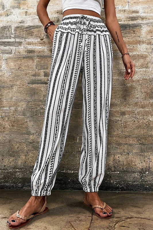 Black Boho Casual Pants LT