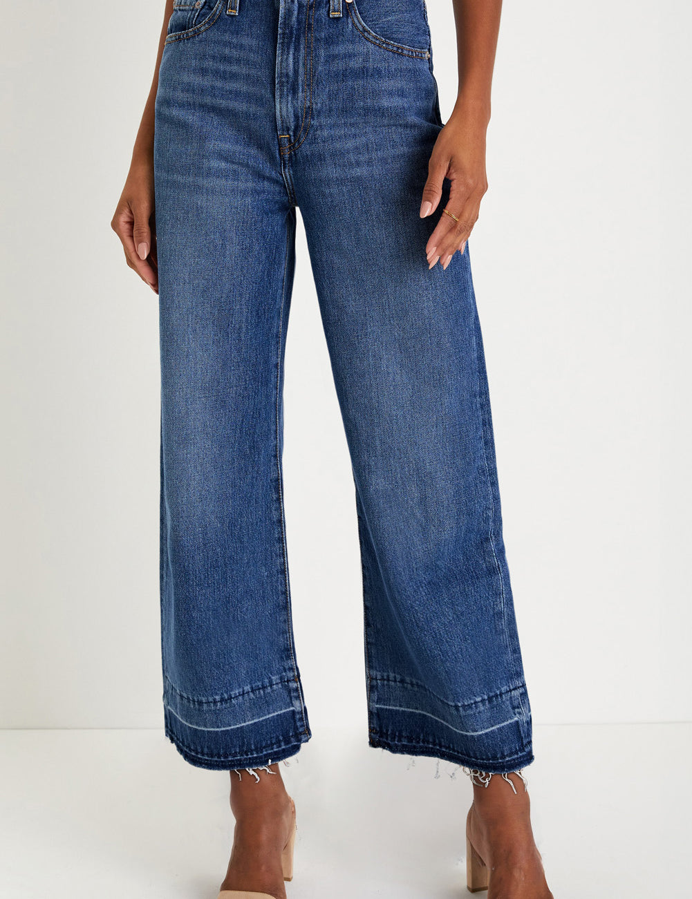 Raw Hem High Waist Jeans *multiple washes* RTS