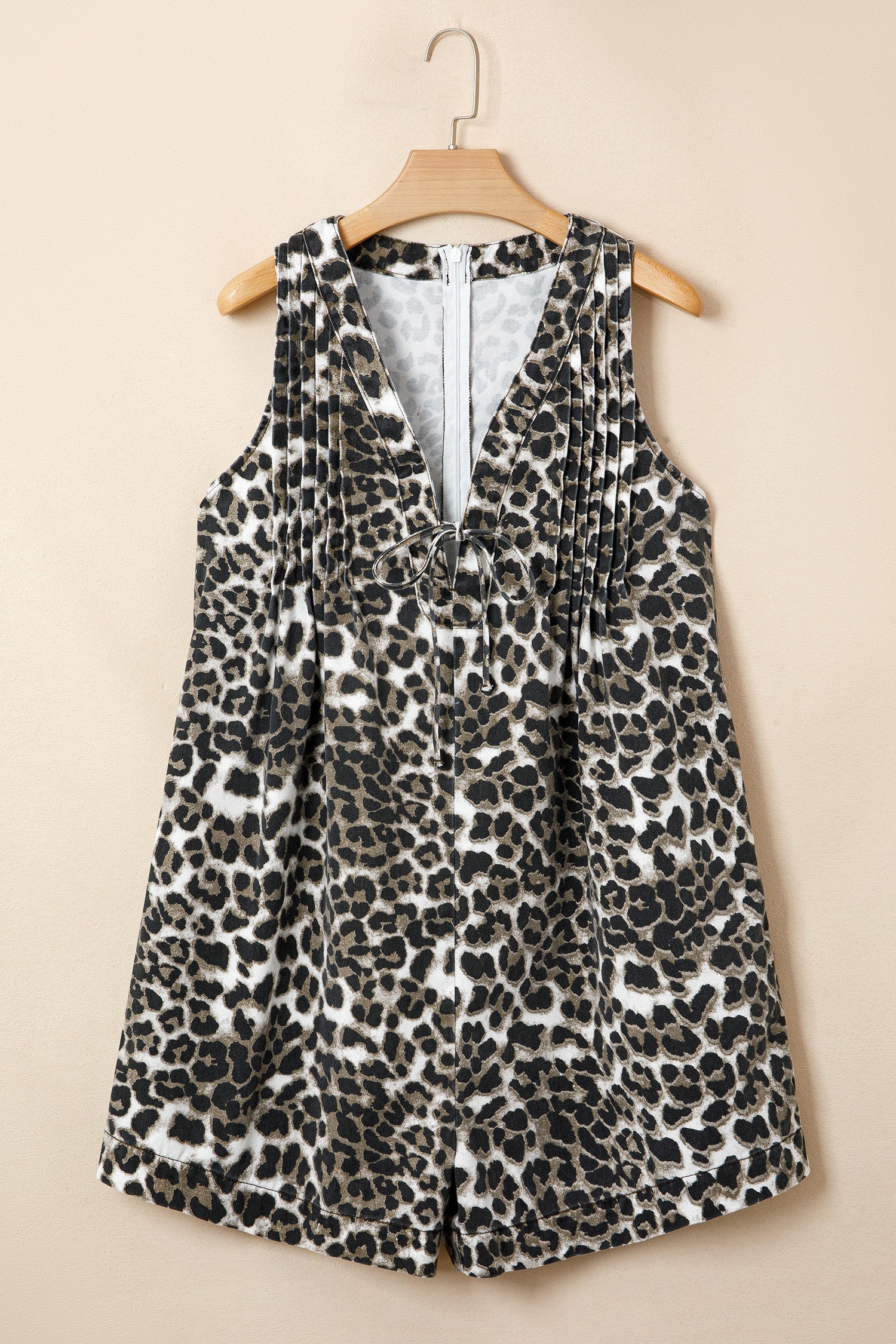 Leopard Denim Romper Full Run RTS