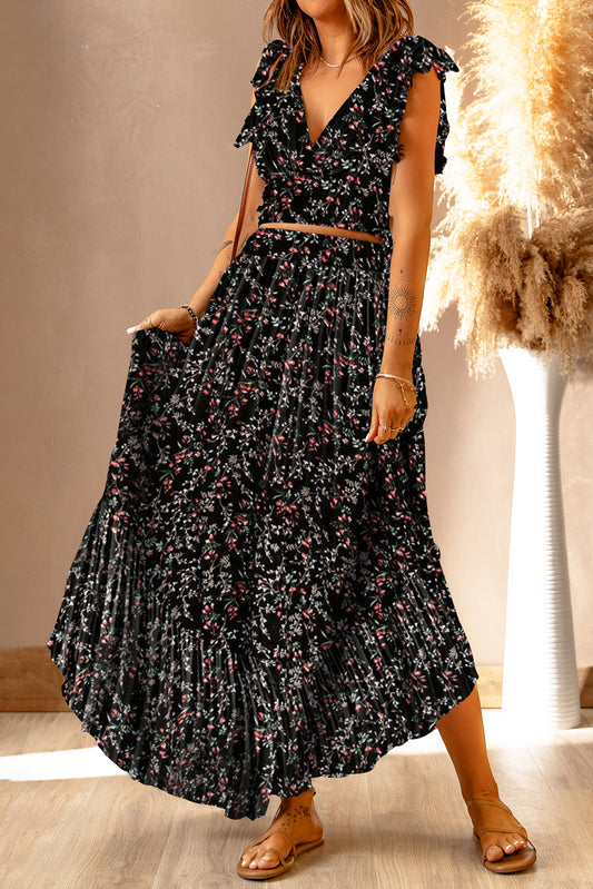 Black Floral Set