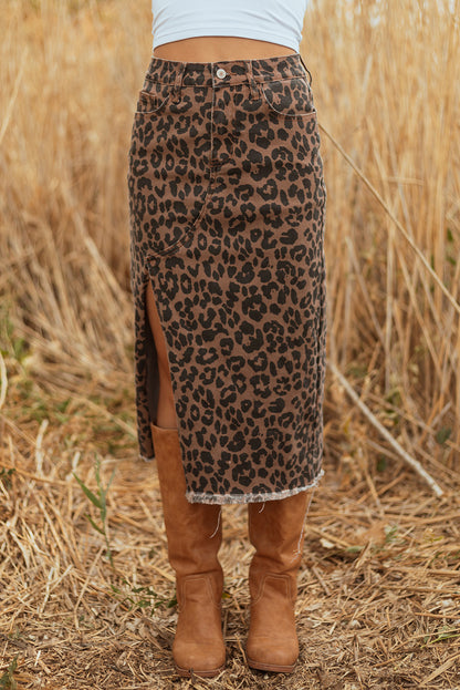 Leopard Midi Skirt New RTS