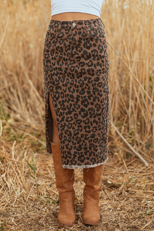 Leopard Midi Skirt New RTS