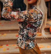 Floral Mesh Top
