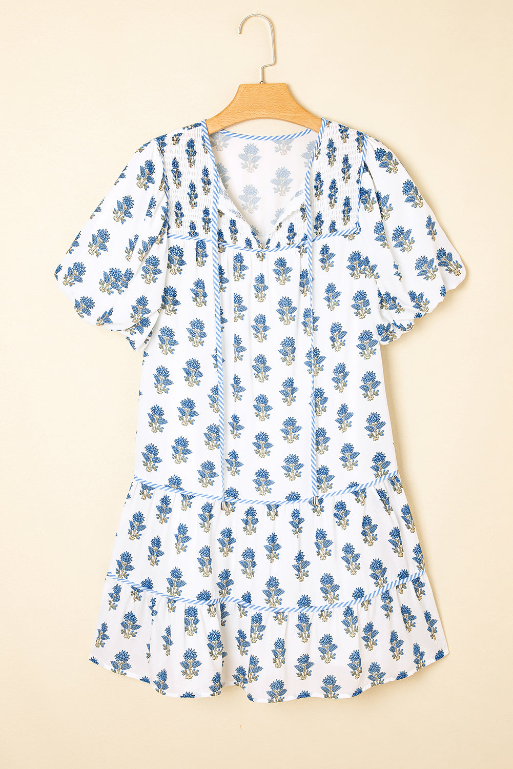 Blue Puff Mini Dress RTS