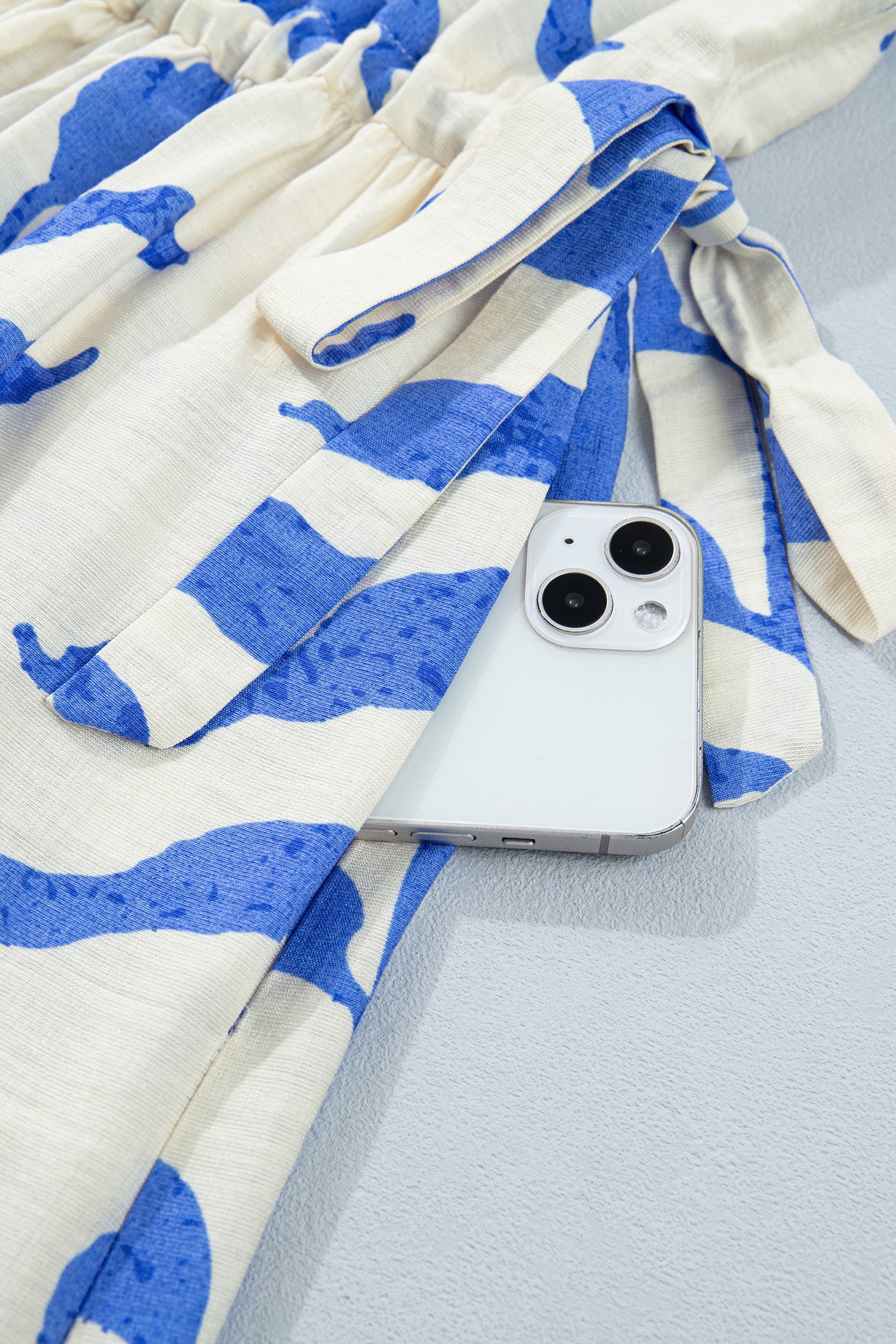 Blue Leaf Botanical Maxi Dress