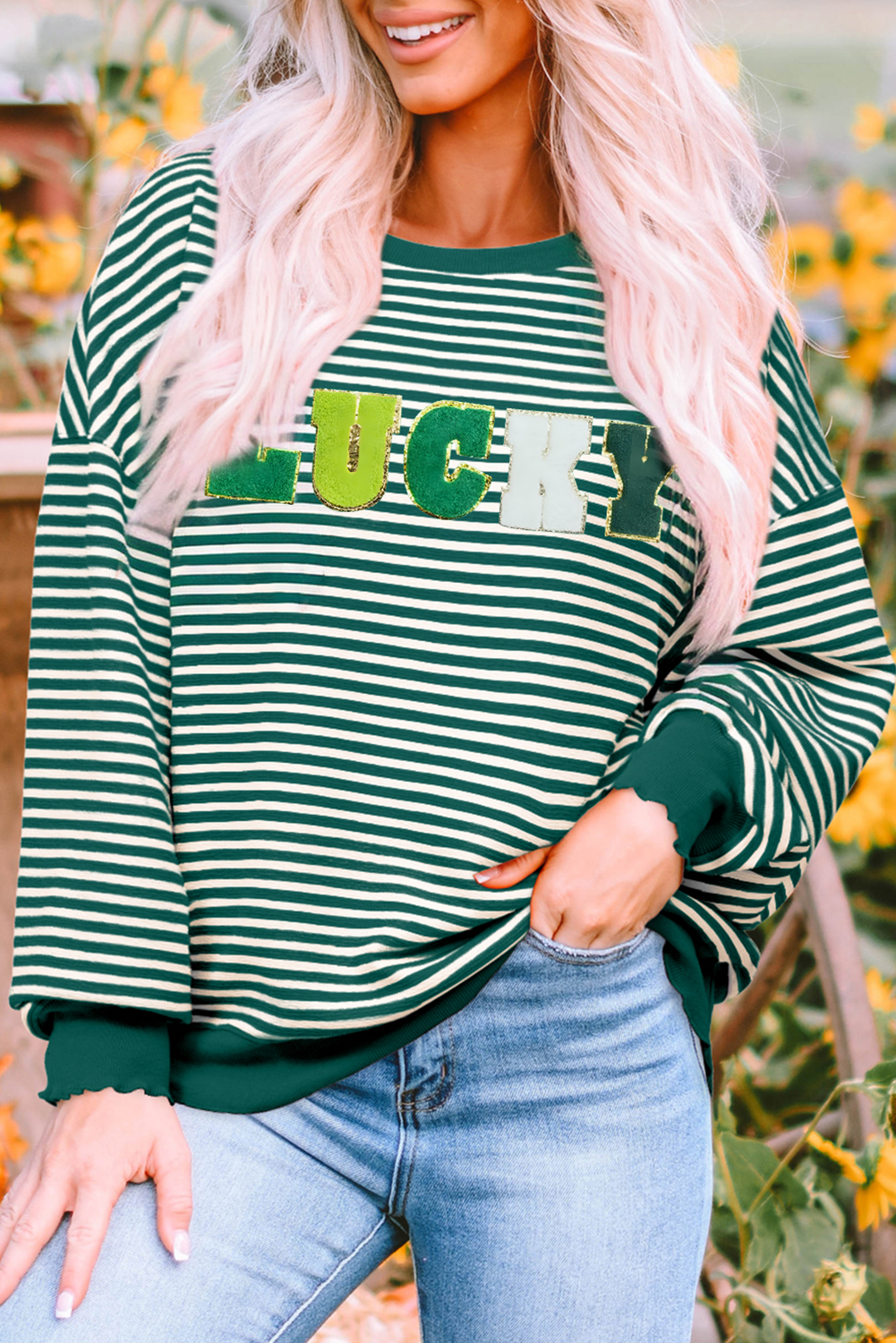 St Patrick's Day Stripe Top