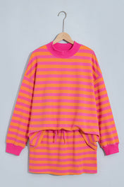Orange Stripe Skort Set