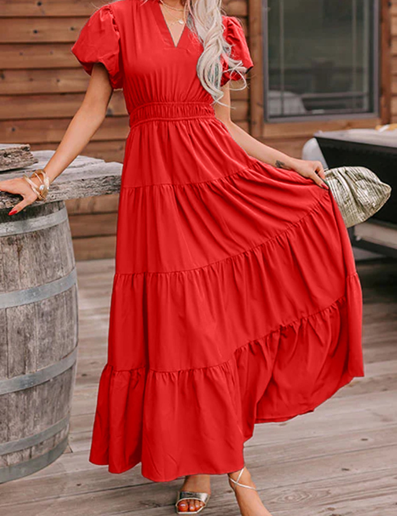 Waist Tiered Dress