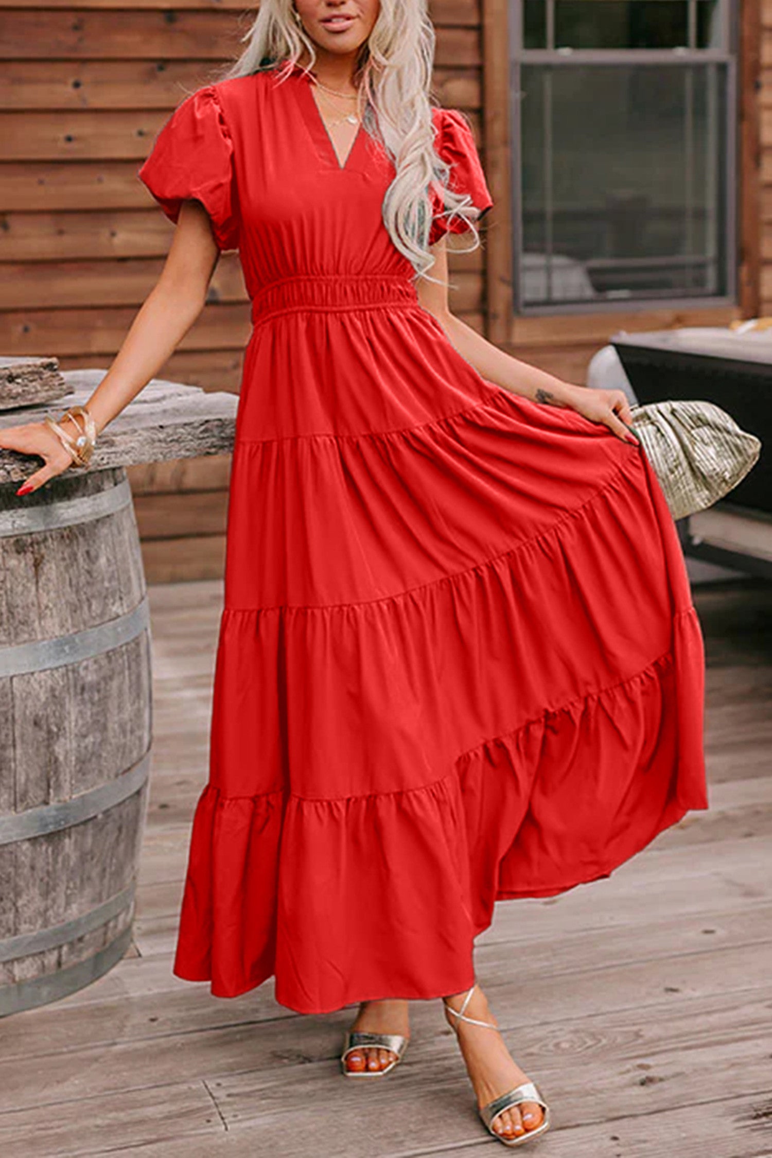 Waist Tiered Dress