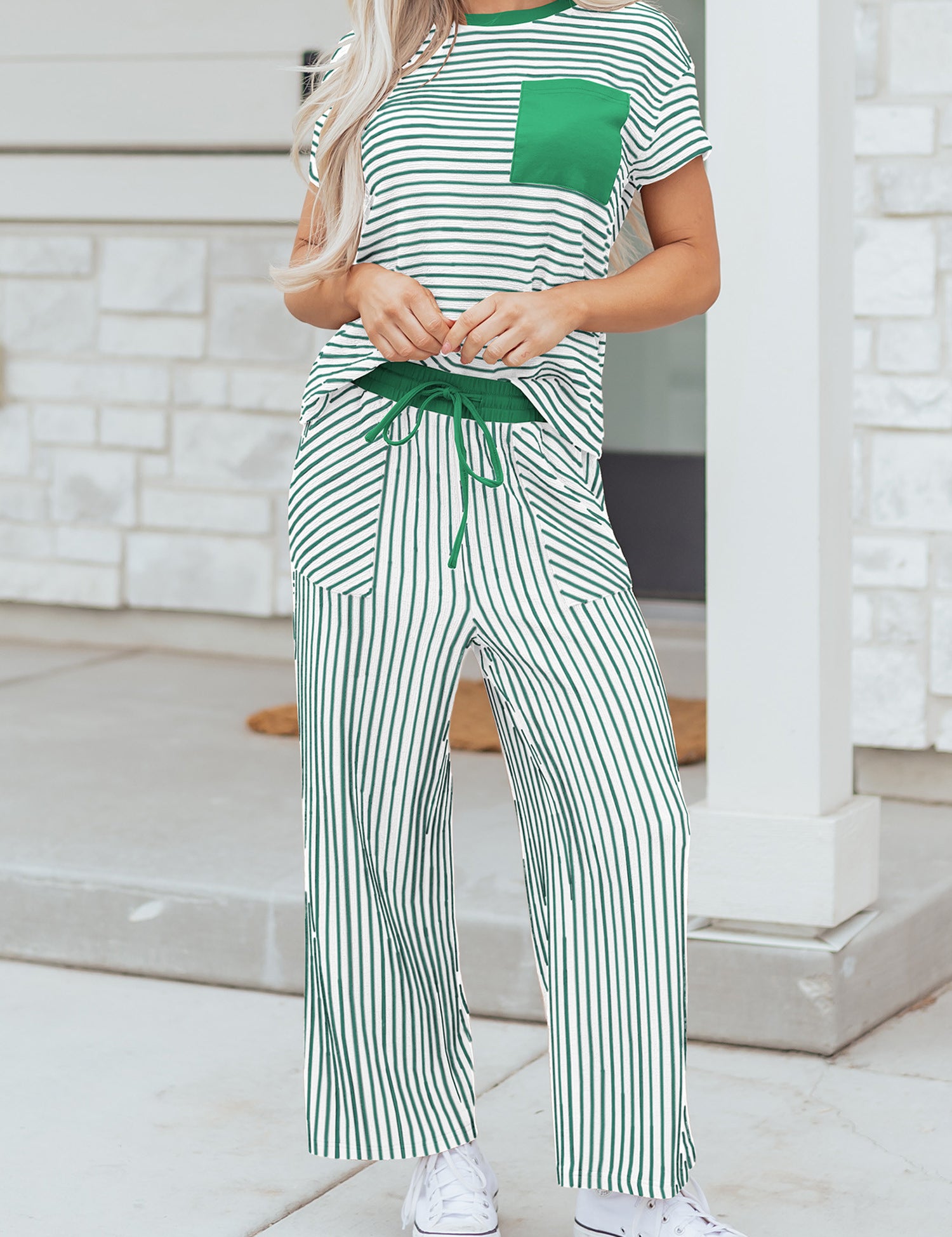 Stripe Drawstring Set