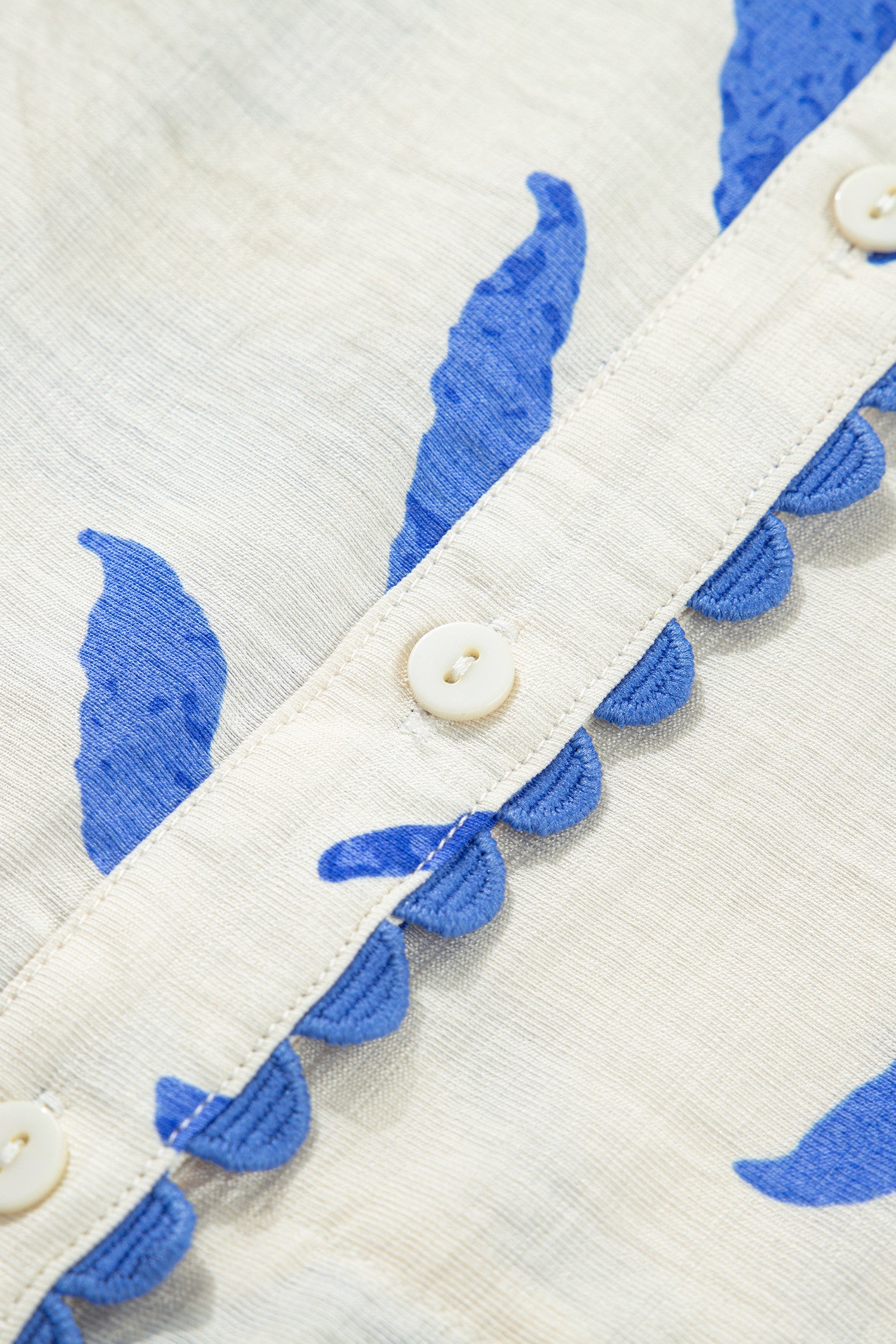 Blue Leaf Botanical Maxi Dress