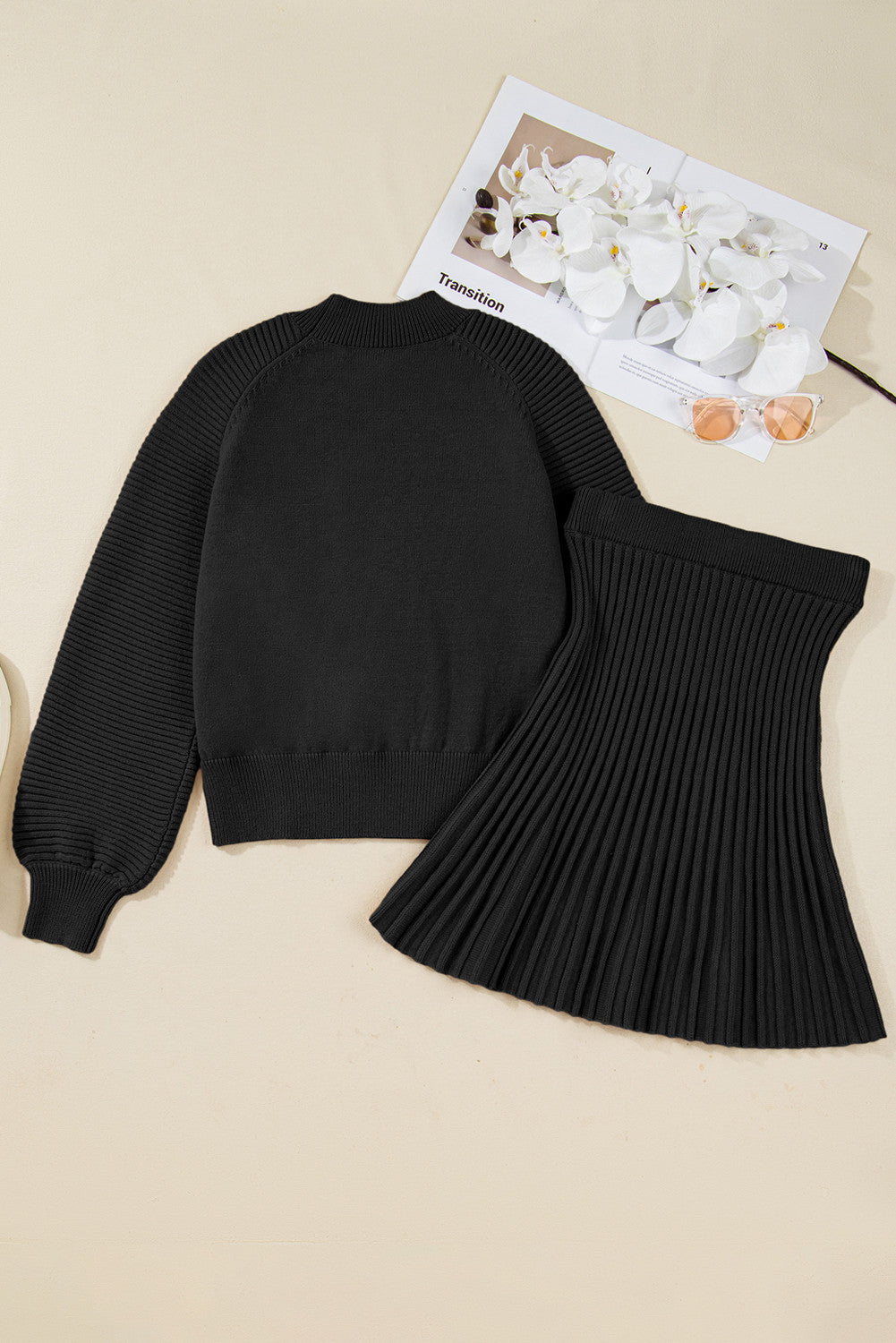 Sweater Mini Skirt Outfit Full Run RTS
