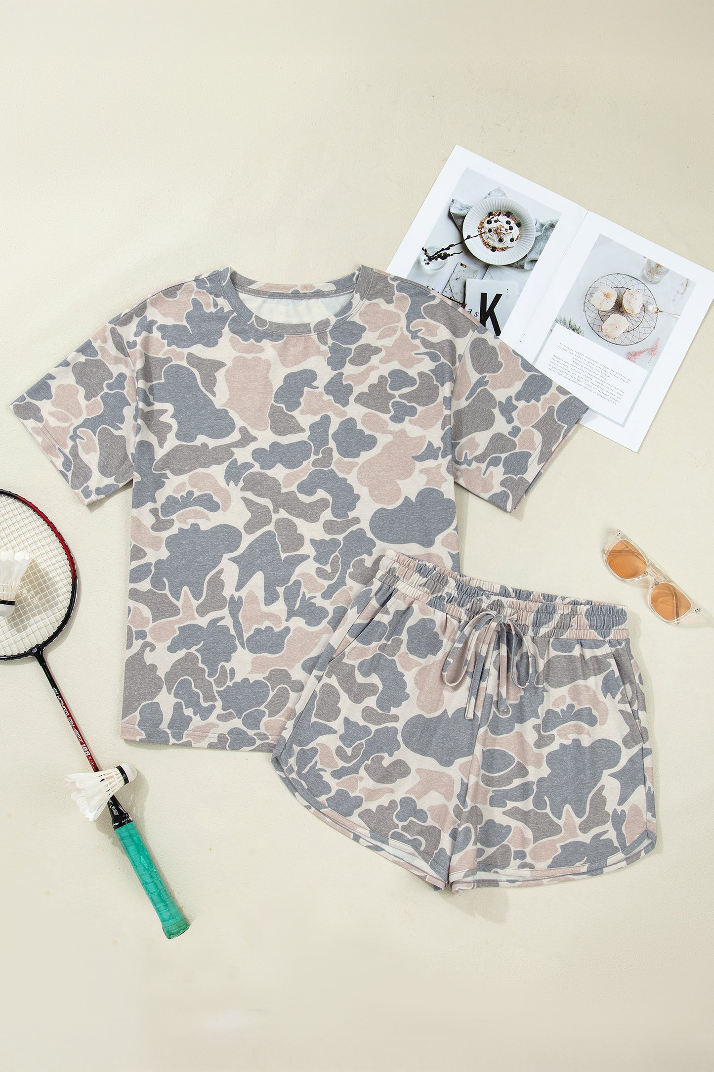 Camo Loose Top Outfit New RTS