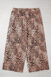 Leopard Side Stripe Plus Size Pants