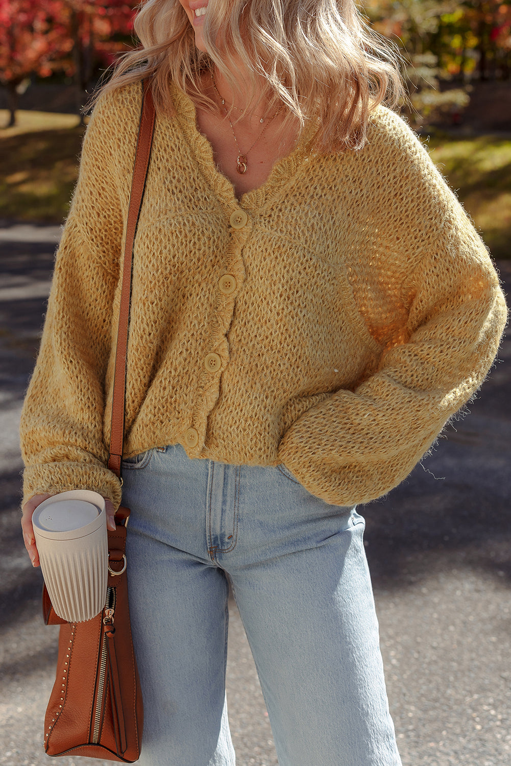 Scalloped Button Cardigan FB