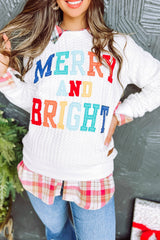 Merry and Bright Cable Knit Pullover Full Run RTS
