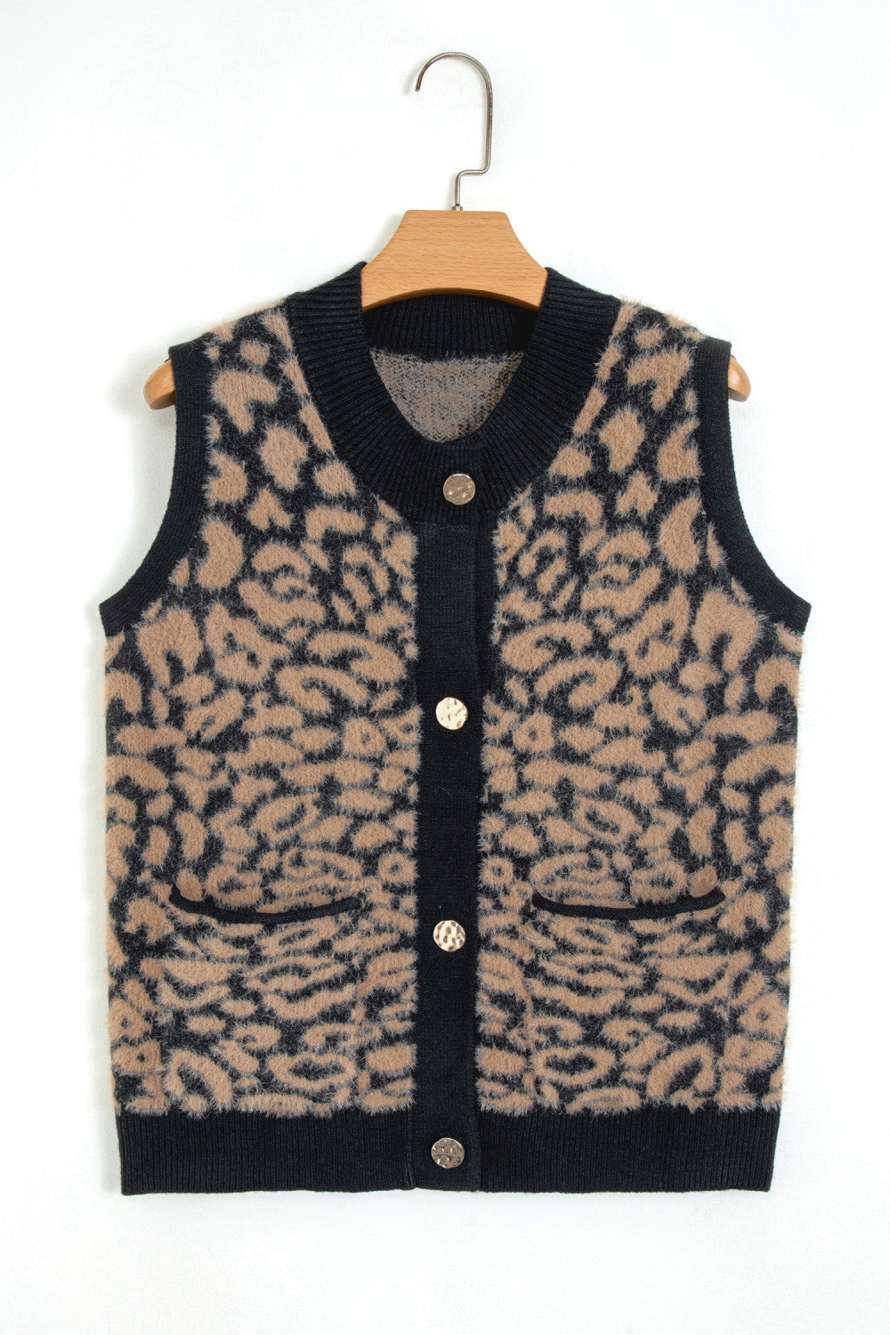 Leopard Knit Vest Full Run RTS