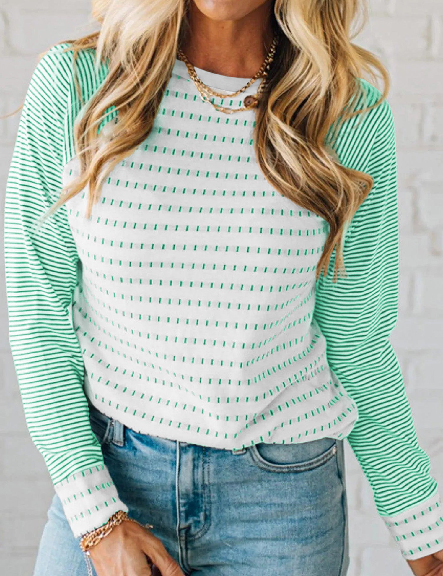 Stripe Raglan Top RTS