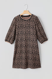 Black Leopard Mini Dress