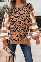 Stripe Leopard Pullover Full Run RTS