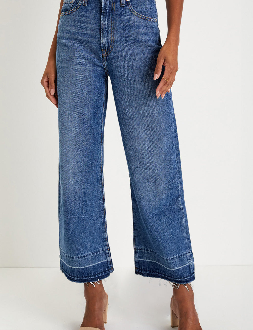 Raw Hem High Waist Jeans *multiple washes* RTS