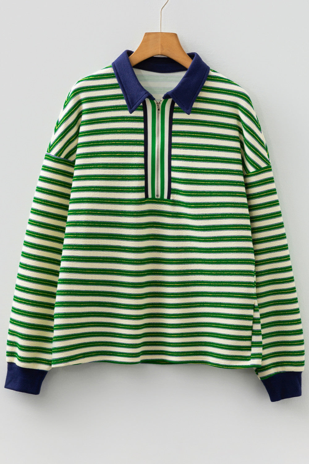 Striped V Neck Top